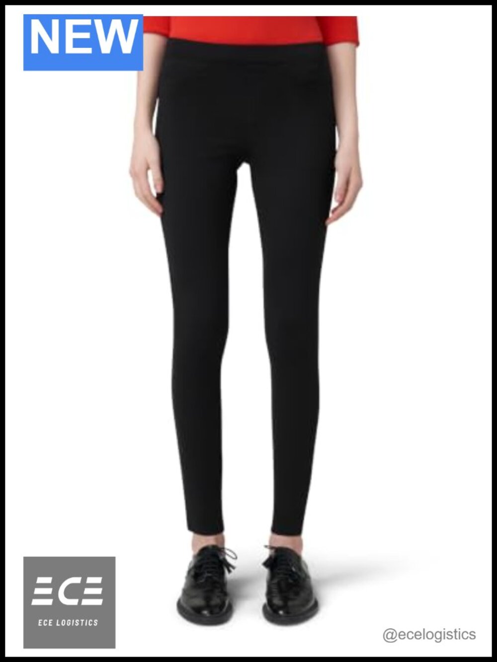 High Rise Ponte Leggings Pull On Skinny Back Pockets Casual Dress Pants